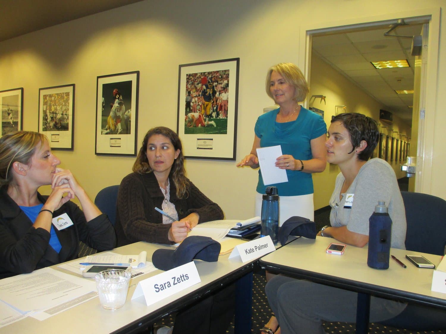 Barbara Burton leading a leadership workshop